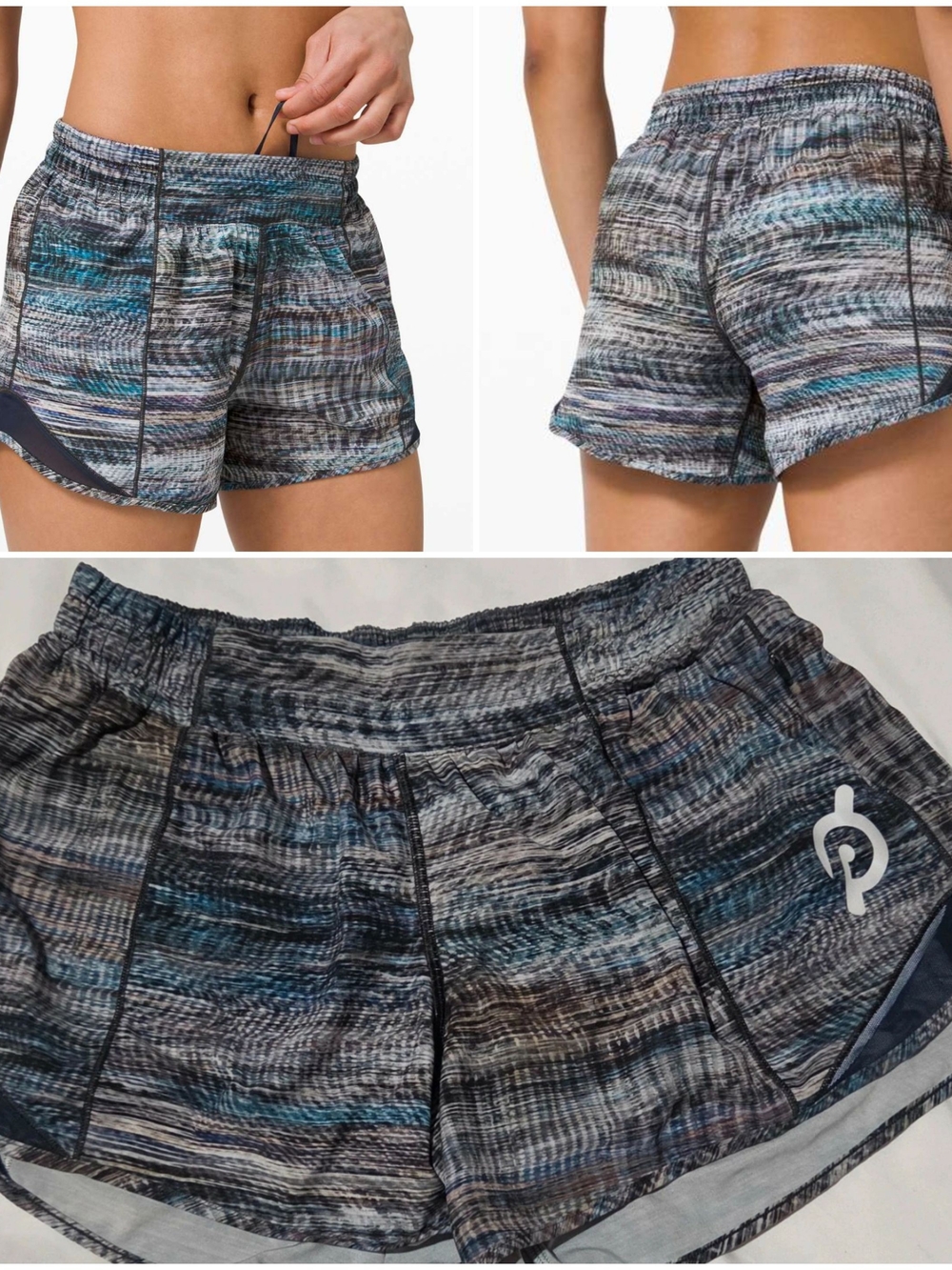 Lululemon X Peloton Women's Hotty Hot Shorts Digital Oasis Size 10